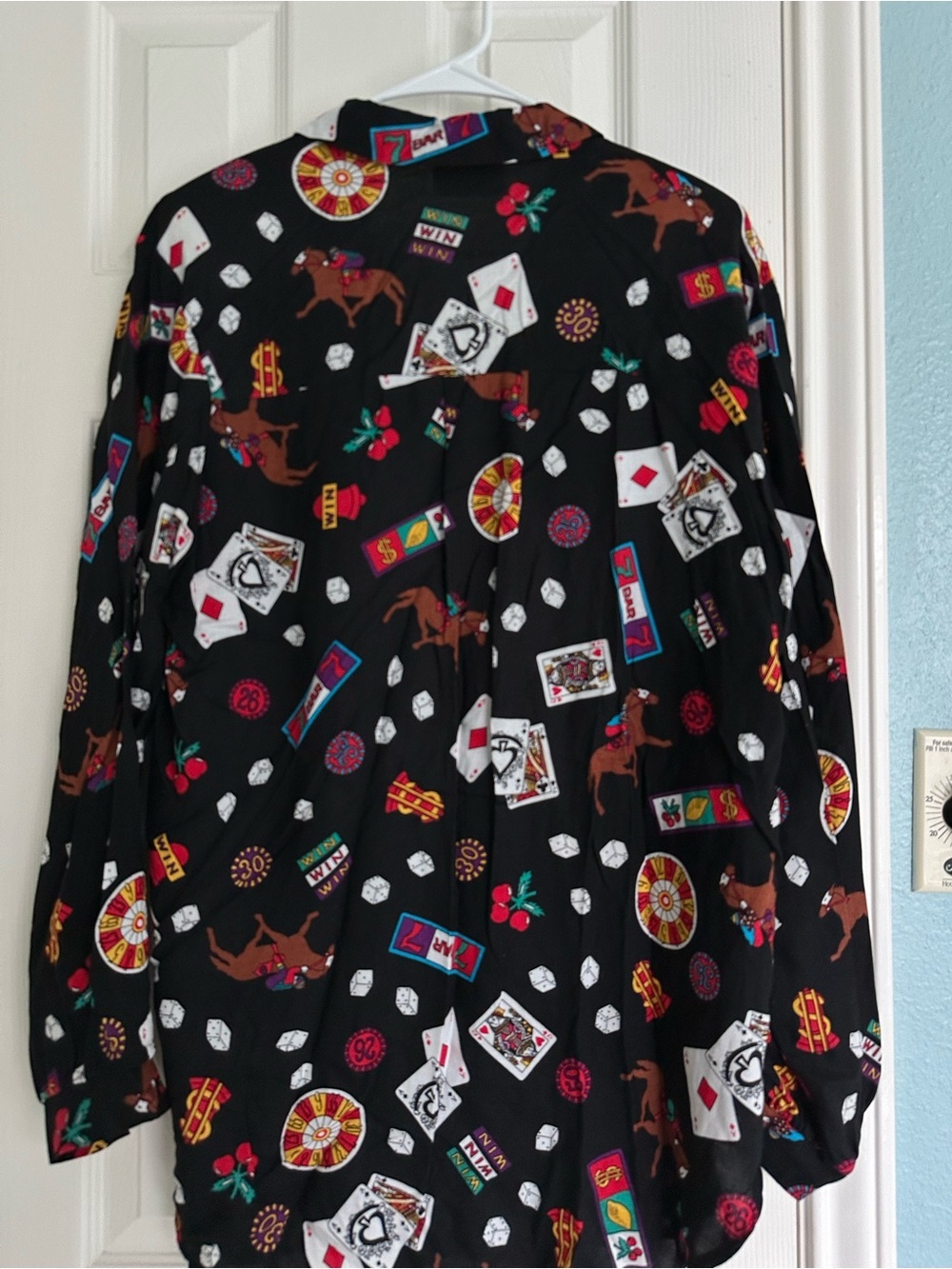 Xtrovert Las Vegas Camp Shirt size 16 Made in USA fancy buttons Vintage - Picture 5 of 6
